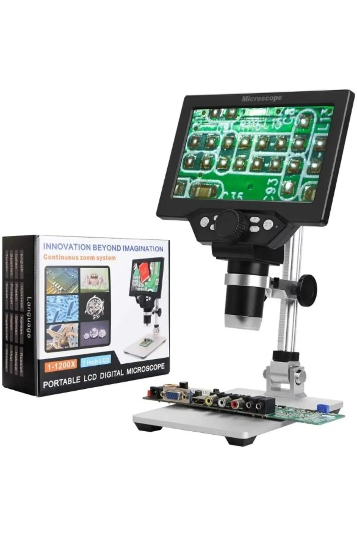 G1200 Plus+ Renkli Ekranlı Dijital Mikroskop 1200X