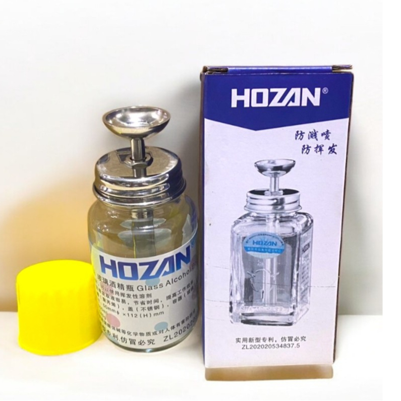 Hozan Cam Alkol ve Tiner Şişesi 100ml  Bas Kullan