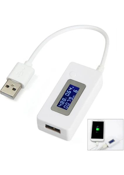 USB KABLOLU AKIM VOLT GERİLİM ÖLÇER ÖLÇÜ ALETİ