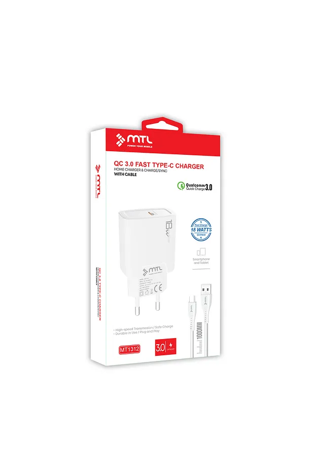 MTL 3 Amper 18w Type-c Usb Hızlı Ev Tipi Şarj Aleti Mt1312