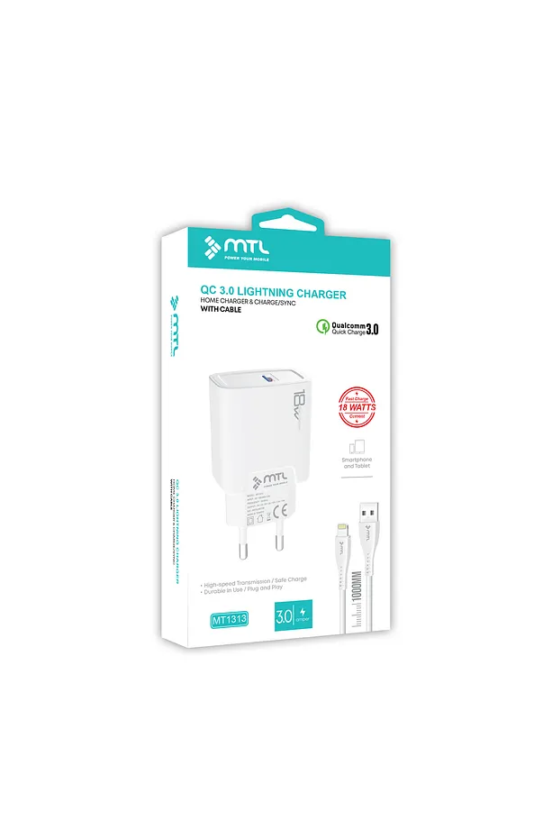 MTL 3 Amper 18W iPhone Lightning USB Hızlı Ev Tipi Şarj Aleti MT1313