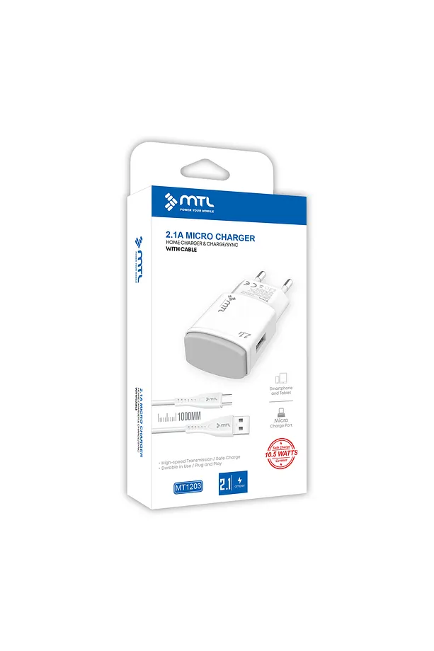 MTL Micro USB Ev Tipi Şarj Aleti 2.1 Amper 10.5W MT1203