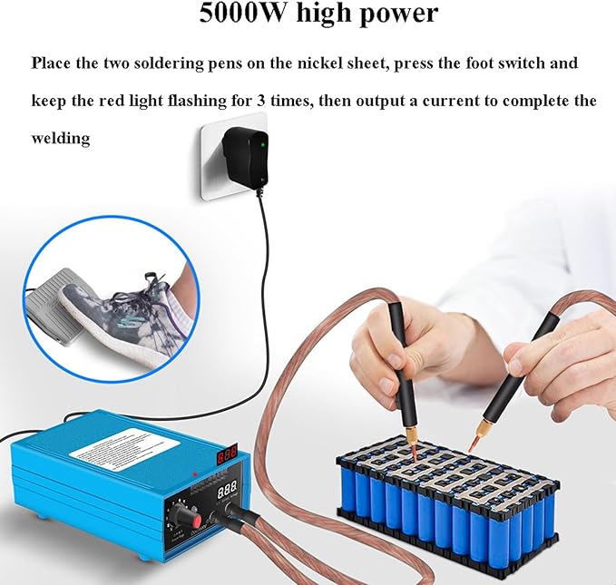 5000W Profesyonel Batarya Pil Punta Nokta Kaynak Makinesi (Pedallı)